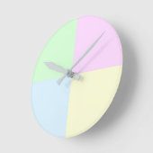 Pastel Vierkanten Modern Ronde Klok (Hoek)