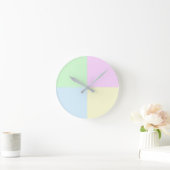 Pastel Vierkanten Modern Ronde Klok (Huis)