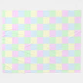 Pastel Vierkantjes Patroon Fleece Deken (Voorkant (Horizontaal))