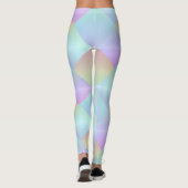 Pastel Vierkantjes Patroon Leggings (Achterkant)
