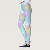 Pastel Vierkantjes Patroon Leggings (Links)
