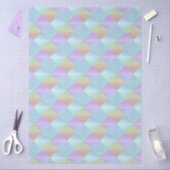 Pastel Vierkantjes Patroon Tissuepapier (Craft)