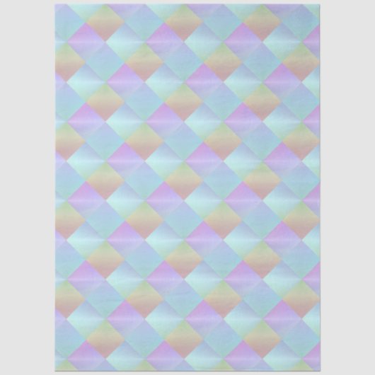 Pastel Vierkantjes Patroon Tissuepapier (Voorkant)