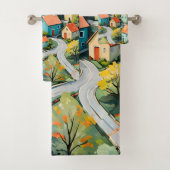 Pastel Village Dream Bad Handdoek (Insitu)