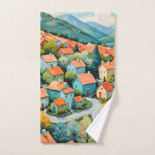 Pastel Village Dream Bad Handdoek (Handdoek)