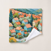 Pastel Village Dream Bad Handdoek (Wasdoekje)