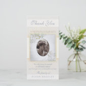 Pastel Vintage Bloemen Condoleance Bedankt C (Staand voorkant)