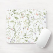 Pastel Vintage Bloemen Muismat (Met muis)