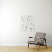 Pastel Vintage Bloemen Wandkleed (In situ)