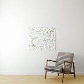 Pastel Vintage Bloemen Wandkleed (In Situ (horizontaal))