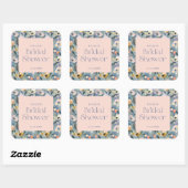 Pastel Vintage Retro Bruiloftsfeest Vierkante Sticker (Vel)