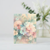 Pastel Vintages Rozen Briefkaart (Staand voorkant)