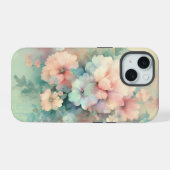 Pastel Vintages Rozen iPhone 15 Case (Achterkant horizontaal)