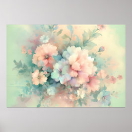Pastel Vintages Rozen   Poster
