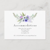 Pastel Violet Bloemen Bruiloft Accommodaties Informatiekaartje (Voorkant)