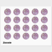 Pastel Violet Crystal Quartz Ronde Sticker (Vel)
