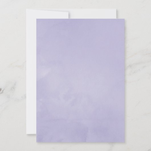 Pastel Violet en Plum Floral Heilige Communie Kaart (Achterkant)