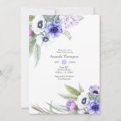Pastel Violet en Plum Floral Vrijgezellenfeest Kaart (Voorkant)