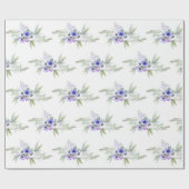 Pastel Violet Floral Cadeaupapier (Vlak)