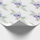 Pastel Violet Floral Cadeaupapier (Hoek)