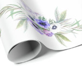Pastel Violet Floral Cadeaupapier (Rol Hoek)