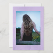 Pastel Violet Floral Champagne Celebration of Life Kaart (Achterkant)