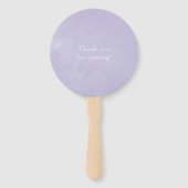 Pastel Violet Floral Handwaaier (Achterkant)