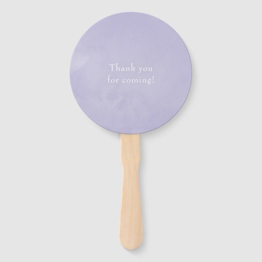 Pastel Violet Floral Handwaaier (Achterkant)