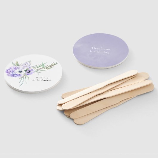 Pastel Violet Floral Handwaaier (Niet-gemonteerd)