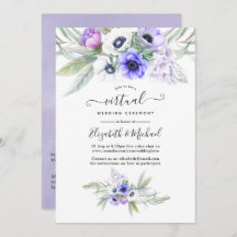 Pastel Violet Floral online virtueel huwelijk