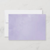 Pastel Violet Floral Wedding RSVP Kaartje (Achterkant)