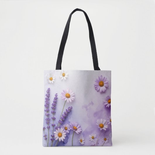 Pastel Violet Flower Garden Tas (Voorkant)