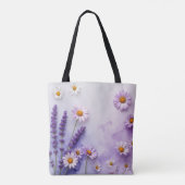 Pastel Violet Flower Garden Tas (Achterkant)