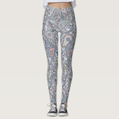 Pastel Violet Paars koraal roze paisley Art Leggings (Voorkant)