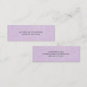 Pastel Violet Paarse Minimalist Mini Visitekaartje (Voorkant / Achterkant)