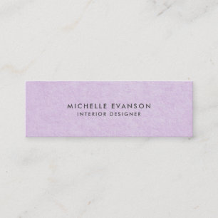 Pastel Violet Paarse Minimalist Mini Visitekaartje