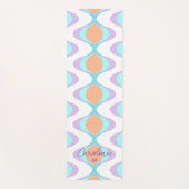 Pastel Violet Sinaasappel Aqua Blue Ogee Waves Yogamat (Voorkant)