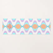 Pastel Violet Sinaasappel Aqua Blue Ogee Waves Yogamat (Voorkant (horizontaal))