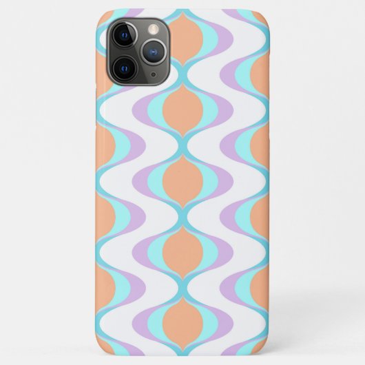 Pastel Violet Sinaasappel Aqua Blue Ogee White Wav Case-Mate iPhone Case (Achterkant)