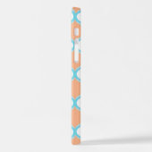 Pastel Violet Sinaasappel Aqua Blue Ogee White Wav iPhone Hoesje (Linkerkant)