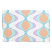 Pastel Violet Sinaasappel Aqua Blue Ogee White Wav Kussensloop (Voorkant-Links)