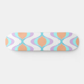 Pastel Violet Sinaasappel Aqua Blue Ogee White Wav Persoonlijk Skateboard (Horizontaal)