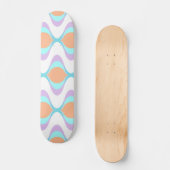 Pastel Violet Sinaasappel Aqua Blue Ogee White Wav Persoonlijk Skateboard (Voorkant)