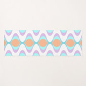Pastel Violet Sinaasappel Aqua Blue Ogee White Wav Yogamat (Voorkant (horizontaal))