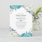 Pastel Virtual Baby of Vrijgezellenfeest Kaart (Staand voorkant)