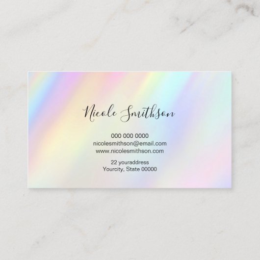 pastel visitekaartje (Achterkant)