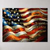 Pastel Vlag Tekening Preamble Gold Folie Afdrukken (Voorkant)