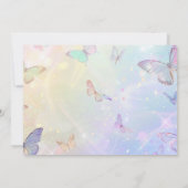 Pastel Vlinder Baby Meisje's 1e Verjaardag Kaart (Achterkant)