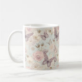 “Pastel Vlinder & Bloem Koffiemok (Links)
