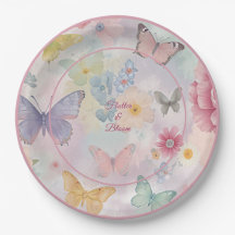 Pastel Vlinder Bloem Thema, Fladderende Bloei Fees